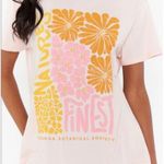 Show Me Your Mumu  Thomas Graphic Tee Retro Garden Pink Floral Small Medium Photo 2