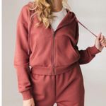Vitality Cozy Set Full Zip Hoodie & Wide Leg Trouser Sweatpants Rosewood Fleece Brown Size 2X Photo 5