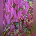 Vintage Silk light Purple Butterfly Scarf Photo 5