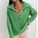 Aerie  NWT Cable Car Quarter Zip Sweater sz S Photo 0