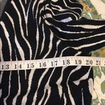 JM Collection  Black and White Zebra Print Knit Cardigan Open Front No Pockets Photo 7