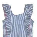 Ruffle Butts Girls' Seersucker Blue‎ Stripe Waterfall One Piece Size 8 UPF 50+ Blue Photo 1