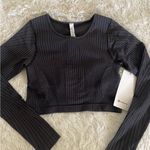 Lululemon NWT  Ebb‎ to Street long sleeve black/charcoal size 6 Photo 4