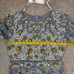 Mac Duggal 5533 Beaded Sequins Long Sleeve Gown Platinum Gold 10 Photo 6