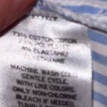 1901  blue and white striped button up shirt !  Nwot Photo 9