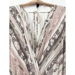 Honeyme NWT Curvy Plus 2X Flowy Maxi Dress Dolman Sleeve Pink Brown Neutral 

 Photo 3