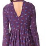 Free People  Purple Printed Tegan Choker Mini Dress, NWT Photo 0