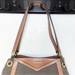 Michael Kors Olive Camel Raven Canvas Leather Shoulder Tote Purse Handbag Photo 1