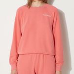 NWT Sporty & Rich sweatshirt Serif Logo Soft Crewneck Pink Size M Photo 0