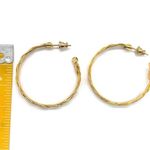 Gas Bijoux's Gold Tone Brass Braided Hoop Earrings Photo 2