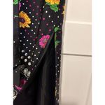 VTG 70s Alex Colman California Mod Retro Black Floral Lined Maxi Skirt Waist 26” Photo 5