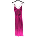 Manning Cartell Facetime Slip Gown Fuchsia Dress Spaghetti Straps Open Back US 8 Pink Photo 5