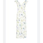 Jason Wu  Collection White‎ Floral Ruffal V Neck Size 2 Retail $395. Designer Photo 1