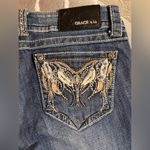 Grace in LA Blue Denim Jeans w lovely embellishments, Quality denim w extra Size 27 Photo 9