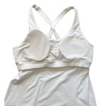 Lululemon  Kanto Catch Me Tank Built-in Bra White‎ Size 12 Yoga Pilates Gym GUC Photo 6