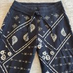 Johnny Was JW Los Angeles Devi Seam Paisley Embroidery Jogger Pants Black XS Photo 4