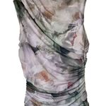 Abercrombie & Fitch Mesh High Neck Drop Waist Maxi Dress Green Floral Size XS Photo 10