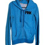 PINK - Victoria's Secret  Blue ZipUp Hoodie Jacket Love Pink Size Medium Photo 1