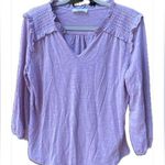 Stitch Fix Beacon Apparel  Medium cotton modal smocked ruffle v-neck top Photo 0