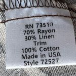 Uncle Frank brown & ivory floral ruffled linen blend swing dress Photo 7