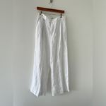 Madewell  NWT White Linen Harlow Wideleg Pants 8 Photo 8