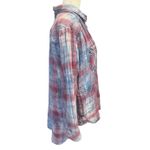 Free People  Plaid Shacket with Pockets and Metal Snaps – Size M-Coastal Boho Photo 2