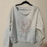 Lazy sundays Monaco White Sweatshirt with Pink Embroidery Photo 0