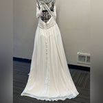 Kennedy Blue  , Elegant Cream Maxi Dress with Ruched Detail Photo 1