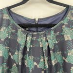 Talbots  Tweed Dress Sz 16P Blue Green Dark Academia Mixed Media Metallic Preppy Photo 1