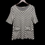 Anthropologie Moth Jacquard Dottie Black/White Polka dot Sweater Size S Photo 3