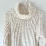 Carmen Steffens Maison White Cream Chunky Knit Sweater Dress Turtle Neck NWT Photo 5