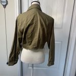 Anthropologie  2 piece set green‎ raw hem linen blend jacket and shorts size 8 Photo 3