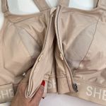 Shefit 4Luxe Flex Sports Bra Medium Impact Black Zip Wireless Lift Front Close Tan Size 4X Photo 10