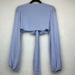 Princess Polly Light Blue Front Tie Crop Top Sz 8 Photo 4