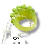 Urban Outfitters  Statement Bubble Ring in Lime NWT Size 6 Neon Funky Summer Photo 7