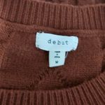 Debut  by Dreamers Rus Pom Detail Crewneck Sweater Vest Size Medium Photo 4