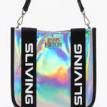 Paris Hilton “Sliving “ Tote Bag Holographic Iridescent Shoulder Handbag Purse Silver Photo 0