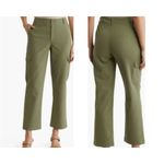 Nanette Lepore New!  Cropped Cargo Pants Size 6‎ Martini Olive Green Flat Front Photo 1