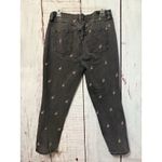 BLANKNYC The Madison Crop Rosebud Embroidered Floral Denim Jeans Black Size 31 Photo 6