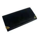 Givenchy Long Wallet Leather Bifold Clutch Mens Womens Black Gold Authentic Vtg Photo 10