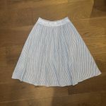 POL Women’s Striped Skirt S/M Gray And White Boho Festival Beach Photo 2