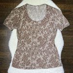 Jockey Brown Floral Lace Print T Photo 0