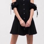 J.O.A. NWT Black puff sleeve button dress Photo 0