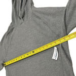 Old Navy NEW  Grey Waffle Knit Hooded Sweater Holiday Cabincore Cozy Unisex M Photo 7