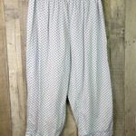 Unbranded Ladies XL (16/18) White Pj Pants w/Blue Polka Dots Stretch Wai… Blue Photo 0