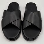 Madewell NWT The Louisa Crisscross Leather Slide Sandal in Black Size 5 Photo 2