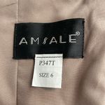 AMSALE Junior Sz 6 Y2K Metallic Brown Casual Evening Tube Full Length Prom Dress Photo 5