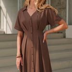 Commense Chocolate Brown Maxi Dress size small Photo 0