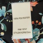 Counterparts  Black Floral Blouse Size Medium Floral Peasant Blouse Photo 6