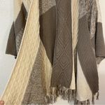 Knox Rose  Neutral Boho Knit Sweater Poncho Size Small Photo 2